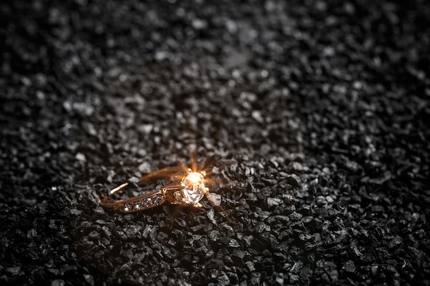 Ring decorated with crystals