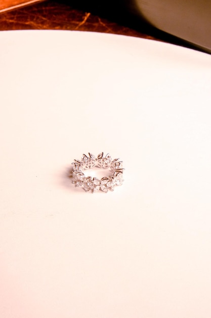 a ring that has a flower on it