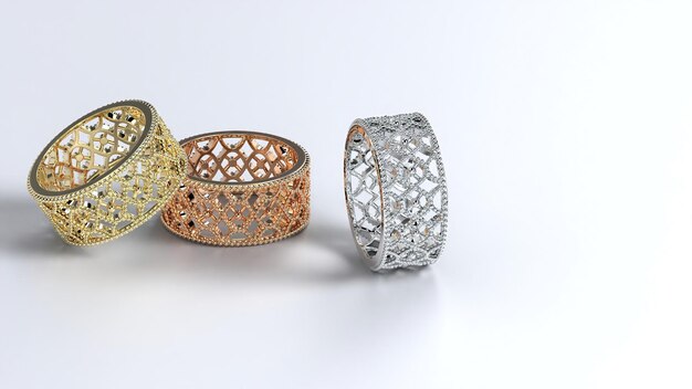 ring wedding engagement shiney gold diamond band