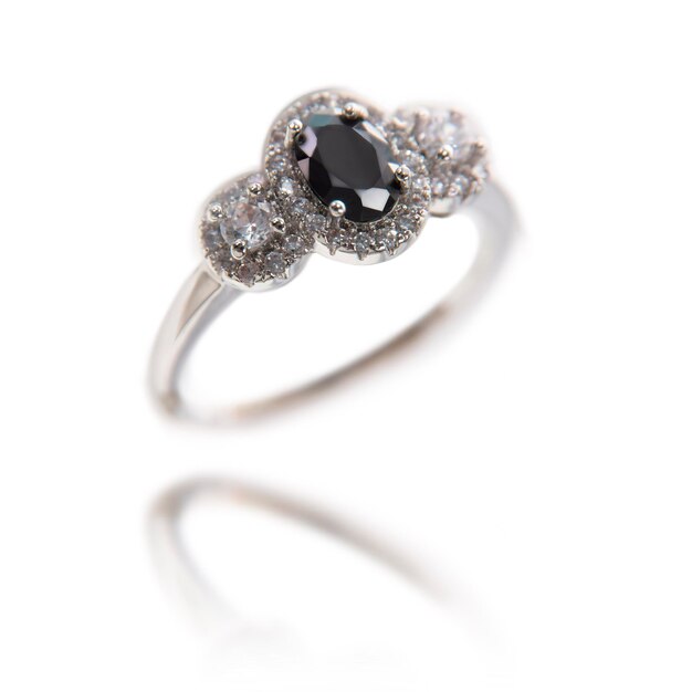 A ring with dark blue sapphires Jewelry design