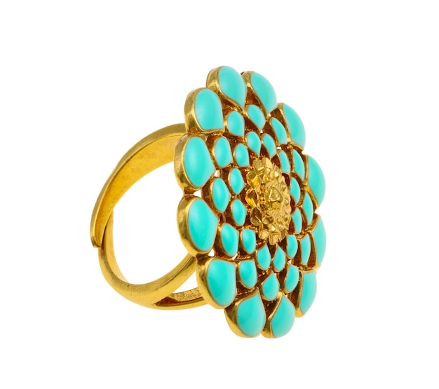 Ring with floral ornament