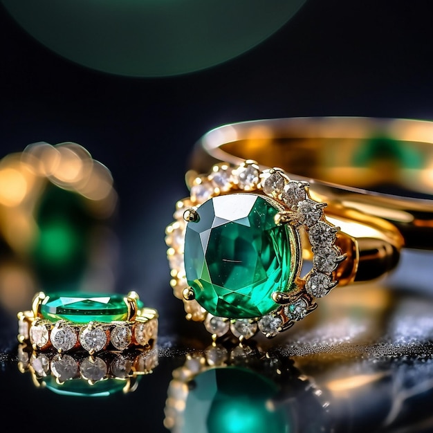 1.58ct Fancy Oval/Cushion Green Sapphire and Moissanite Three Stone ri –  Anueva Jewelry