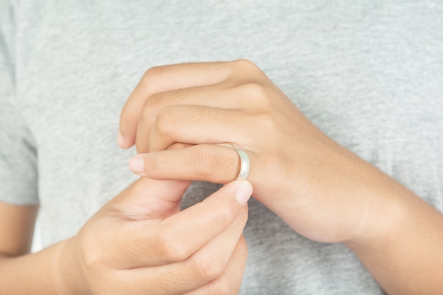 Ring on a woman's finger