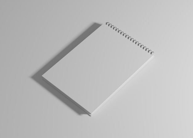 Ringed Notepad Side 3D rendered image