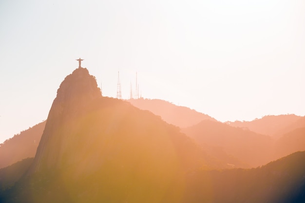 Rio de Janeiro aerial view at sunny day, Brazil