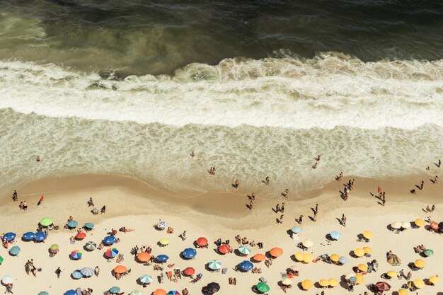 Photo rio de janeiro beach view from a height high quality photo