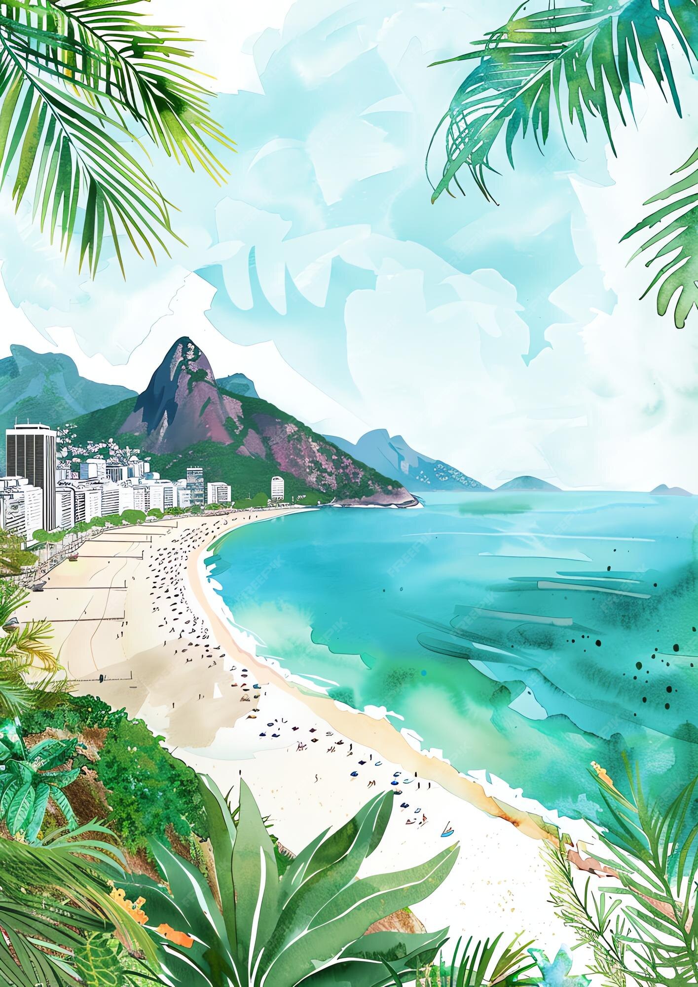 Premium Photo | Rio de Janeiro Brazil Copacabana Beach landscape