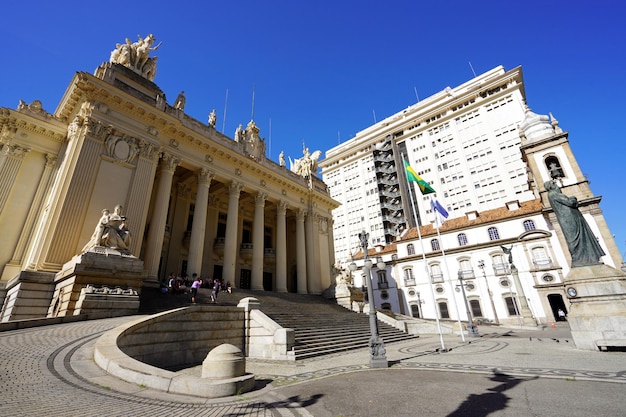 RIO DE JANEIRO, Brazilië 22 juni 2023 Rio de Janeiro stadsbeeld met het Tiradentes-paleis en de kerk van San Jose Rio de Janeiro