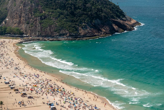 Rio de janeiro brazilië leme beach naast copacabana beach op 03 september 2022