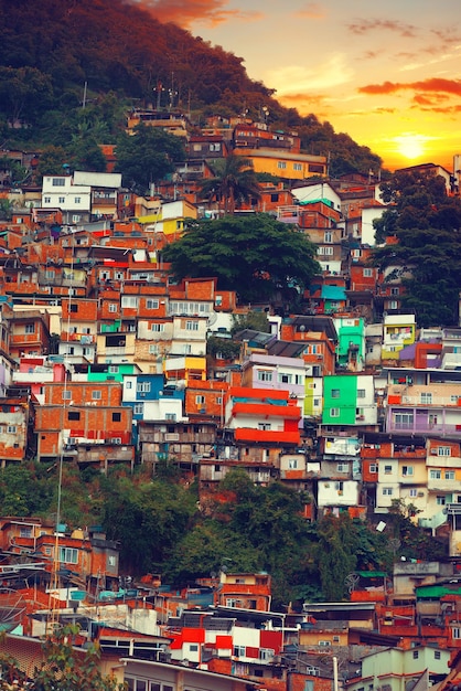 Rio de Janeiro centrum en favela