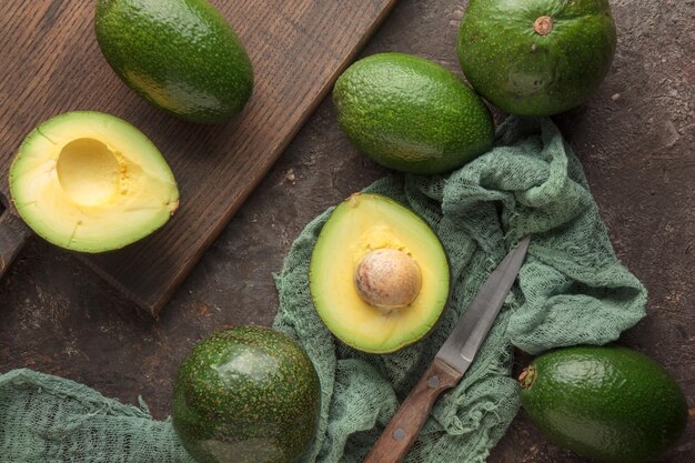 Ripe Avocado on a dark background