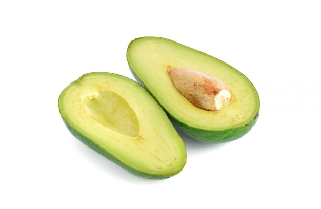 Ripe avocado tropical fruit isolated