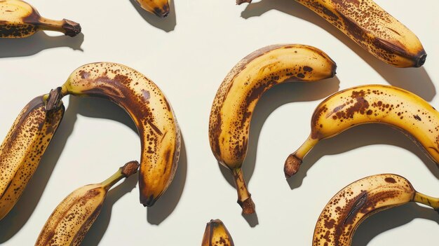 Photo ripe banana display generative ai