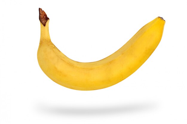 사진 흰색 배경에 잘 익은 바나나