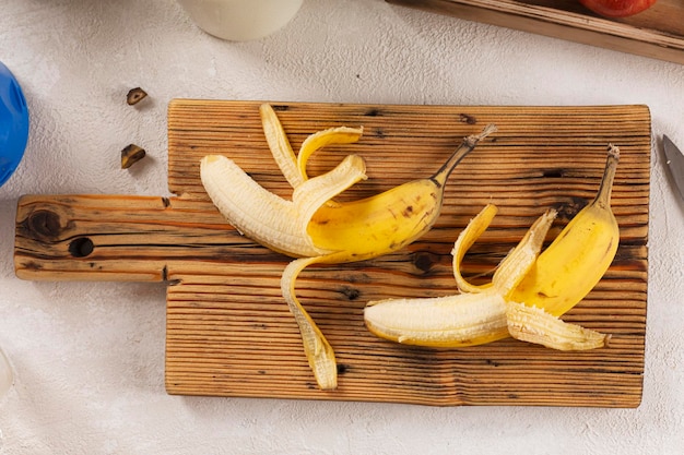 Ripe bananas closeup