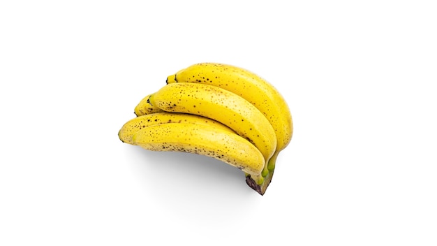 Спелые бананы на белом