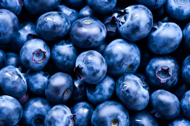 Ripe blueberries background