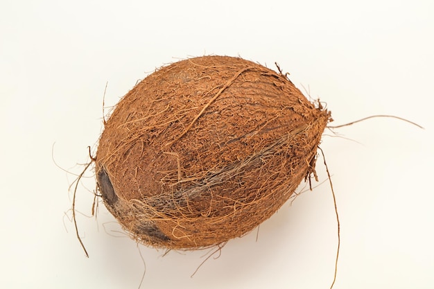 Ripe Coconut isolated on white