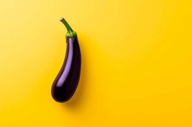 Ripe eggplant on a bright background mockup