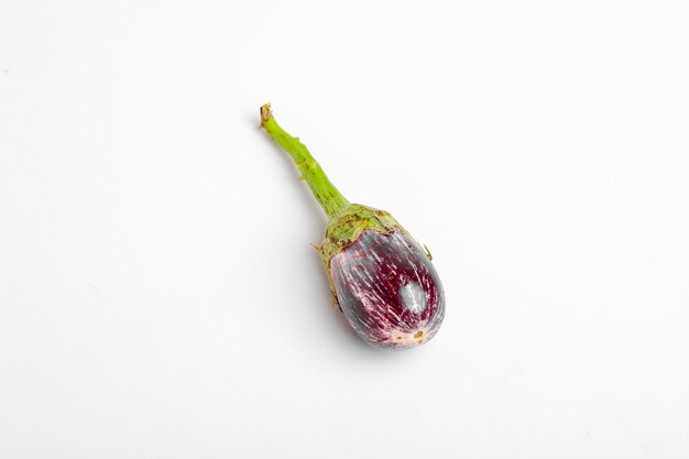 Ripe eggplant isolated on a white surface