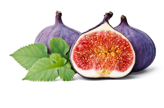 Ripe fig isolated on a white background