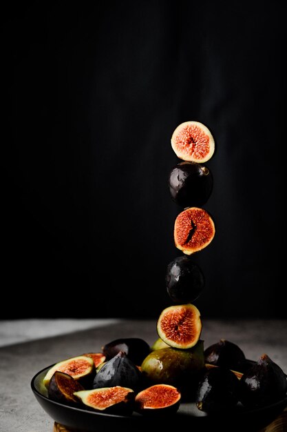 ripe figs on a plate