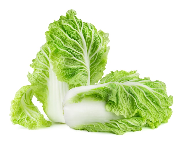 Ripe fresh Chinese cabbage isolated