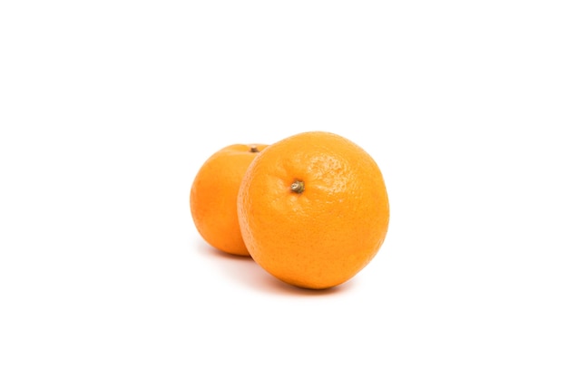 Ripe and fresh orange fruit isolated on white background.