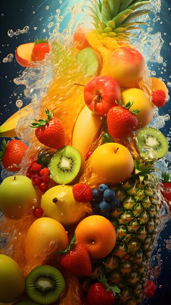 Ripe fruit isolated on dark background