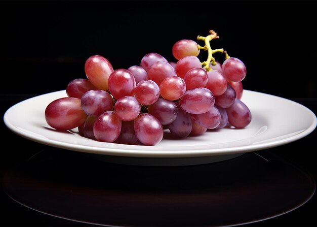 Photo ripe grape fruit on a plate