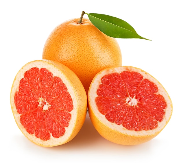 ripe grapefruit isolated on a white background