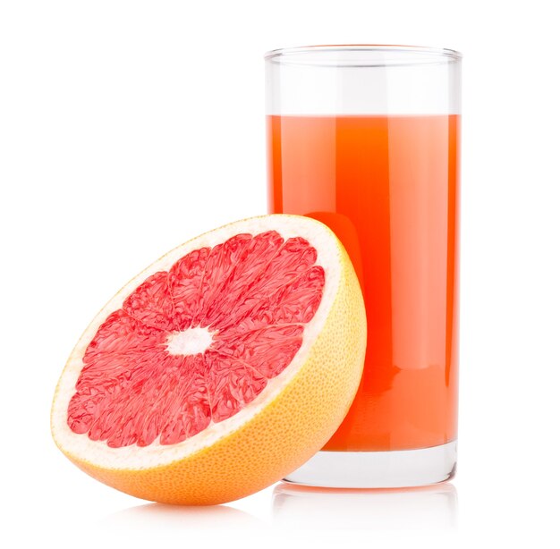 Ripe grapefruit with grapefruit juice