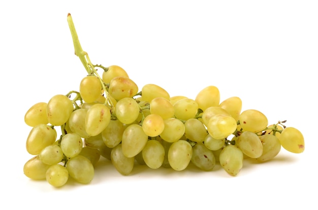 Ripe grapes close up detail isolated