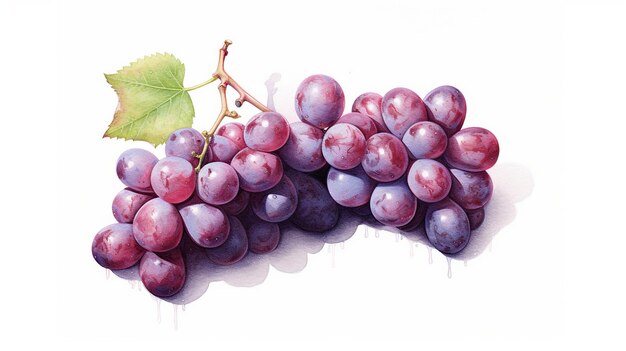 Photo ripe grapes purple grapes