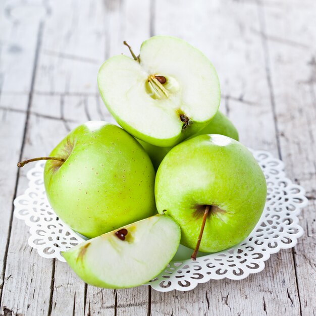 Ripe green apples