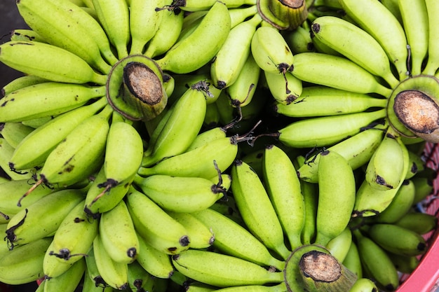 Ripe green bananas