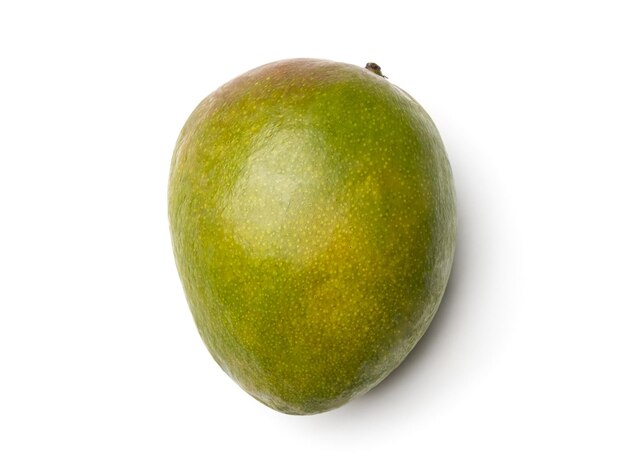 Ripe green mango isolated on white background