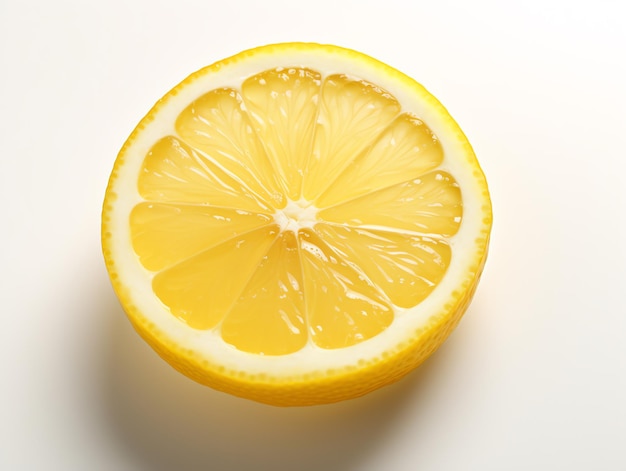 Ripe and Juicy Lemon on White