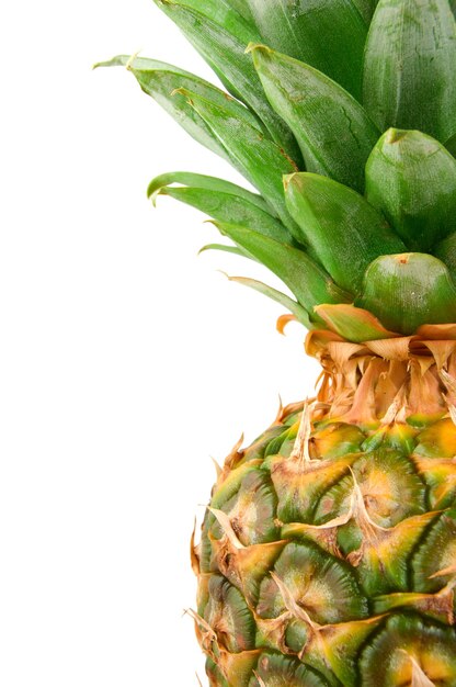 Ripe juicy pineapple isolated on white background