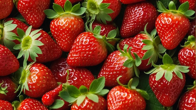 ripe juicy strawberry closeup background