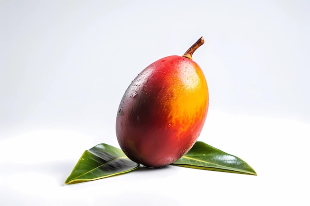 Ripe mango Cream textuur reclame banner geïsoleerd op witte achtergrond