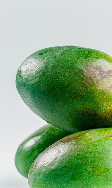 Photo ripe mango delicious fresh fruit on an isolated background in hands healthy dietary product