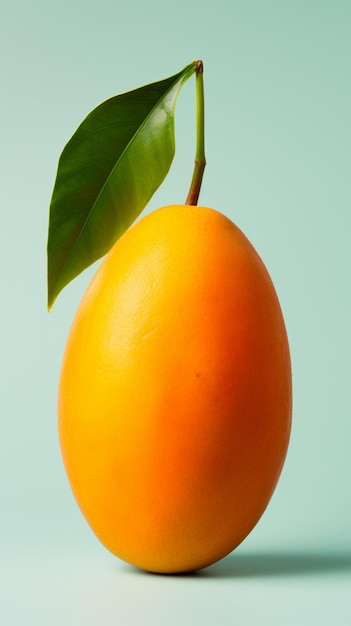 Ripe mango with water drops