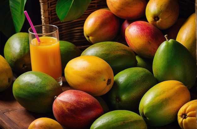 Ripe Mangoes Juice Basket