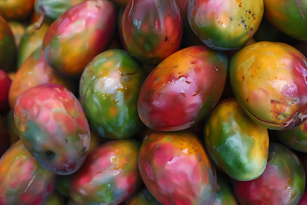 Ripe Mangoes Stack Closeu