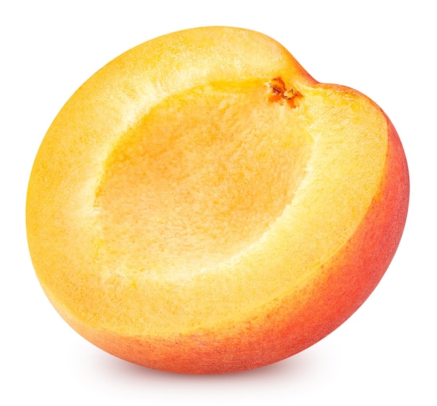 Ripe natural apricot clipping path