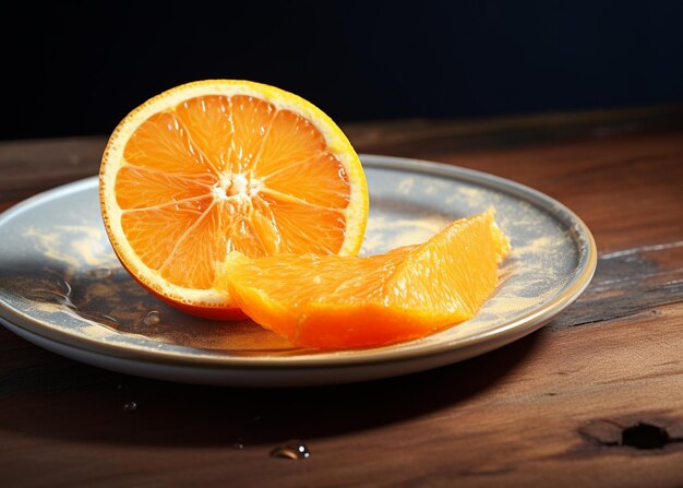 ripe orange fruit on a plate