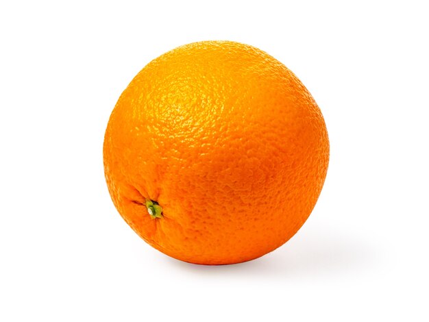 Photo ripe orange isolated on white background clipping path