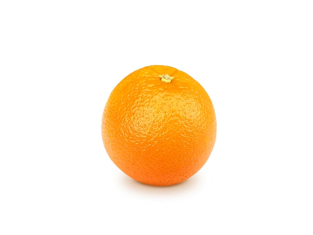 Ripe orange isolated on white background