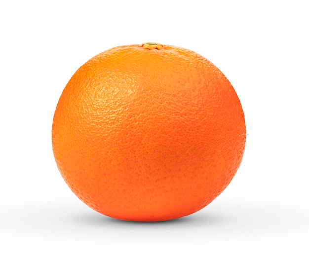 白で隔離される熟したオレンジ